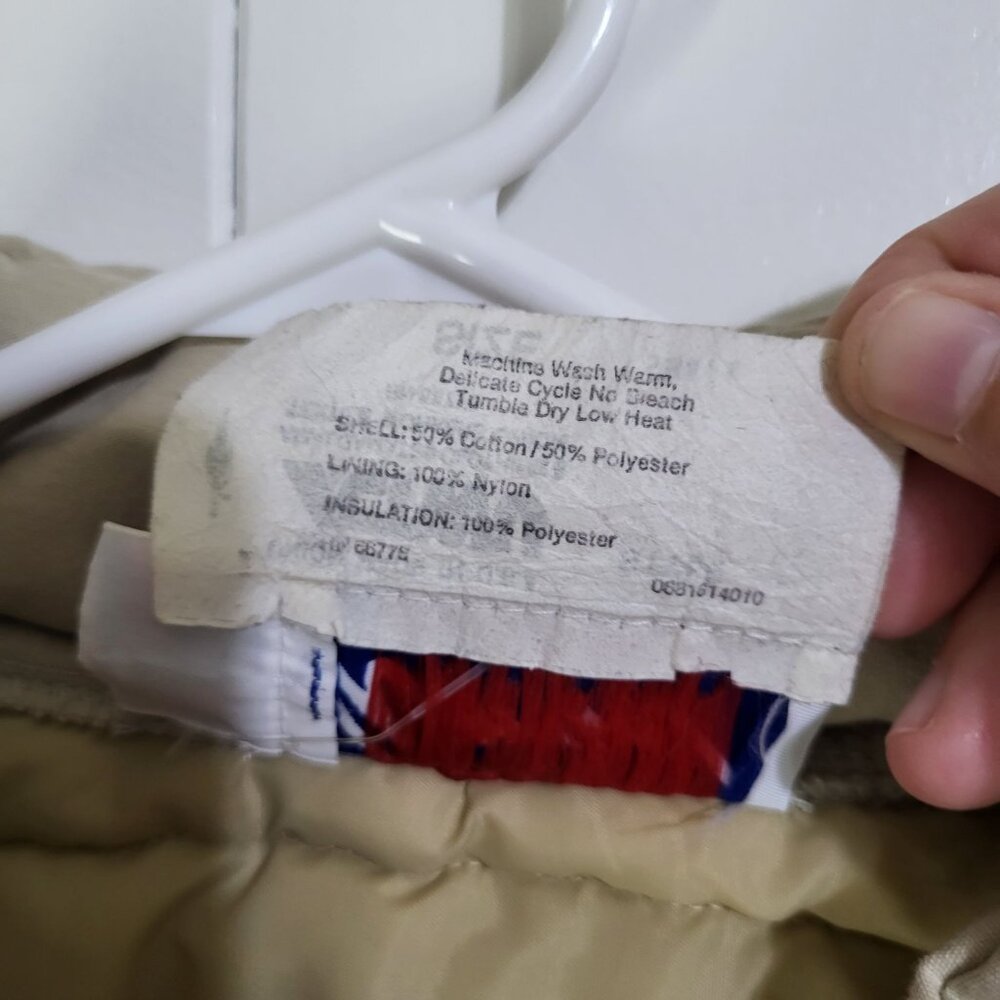 VTG Wynn's Xtend Racing Puffer Winter Jacket Beige Wiman Union USA Small - Picture 4 of 10